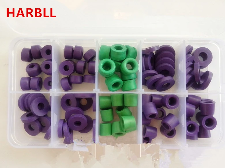 HARBLL R134a R12 refrigerant car air conditioning refrigerant table pipe apron gaskets seals font b box