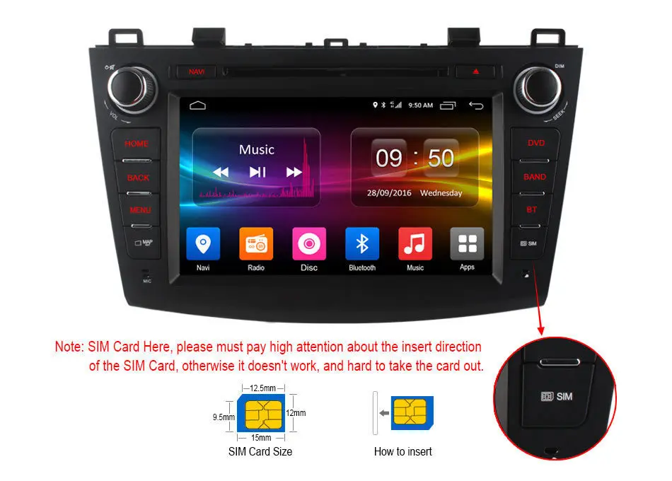 Flash Deal For Mazda 3 2008 2009 2010 2011 2012 2013 Android Unit Radio Stereo Multimedia Player 1 2 din DVD GPS Navigator Carplay DAB+ PC 5