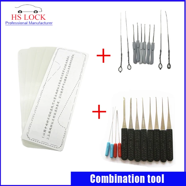 

Nanomete Insert Sheet 5pcs Door Lock Opener with Lock Broken Key Extractor Remove Removal Hooks Locksmith Tool Set