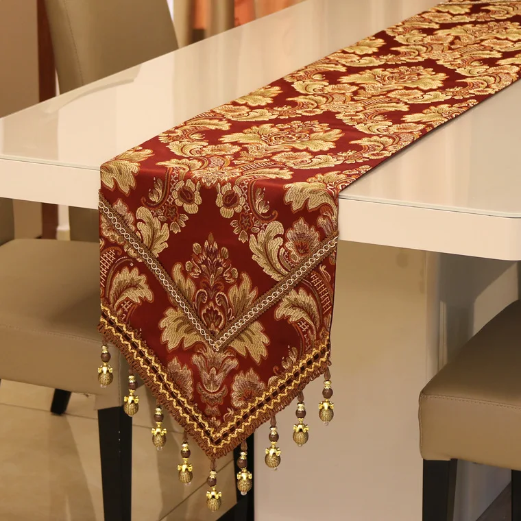 

European style Table Runner Tassel Table Flag Fashion Household Table Runner Decoration Luxurious Bed Flag