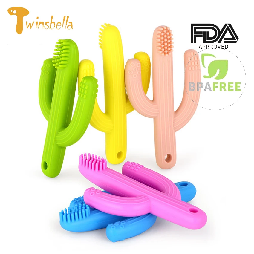 BPA Free Toddler Baby Teething ToysBaby Safe Silicone Teethers Cartoon Animals Infant Baby Dental Teether Chewing Molar Toys