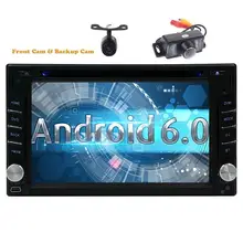 Include Front&Rearview Cameras 2din Android6.0 Car Stereo DVD Video Player GPS Navigation Autoradio Capacitive Mutli-touchscreen