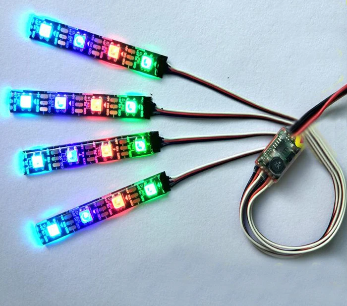 RC model aircraft night lights WS2812 colorful lights strip light for model airplane spare parts