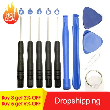 

11 In 1 Cell Phones Opening Pry Mobile Phone Repair Tool Kit Screwdrivers Tool For iPhone 6 6s Plus iPod Touch Hand Tool Sets