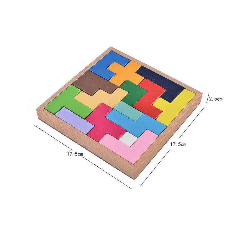 Tangram Головоломка русская мудрость 3D настольная игра тетрис интеллект деревянная