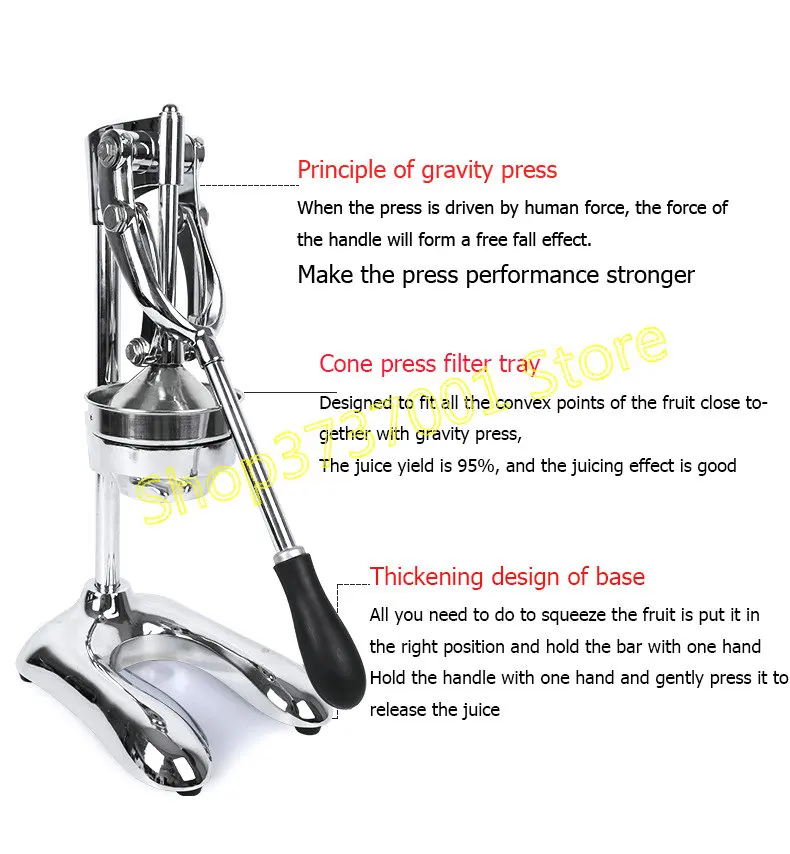 Блендер для сока, коммерческая Бытовая соковыжималка, 304 нержавеющая сталь, ручная работа, апельсин, гранатовый сок, ручной сок