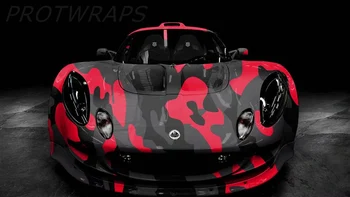 

Red black gray camouflage vinyl stickers for Car wrap covering foil with air bubble free Self adhesive Print PROTWRAPS