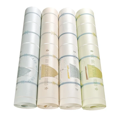 Environmental Cartoon Children's Room Wallpaper Boy Bedroom 3D Stereo Non-woven Mediterranean Sailing Stripe Wallpapers Environmental Cartoon Children's Room Wallpaper Boy Bedroom 3D Stereo Non-woven Mediterranean Sailing Stripe Wallpapers