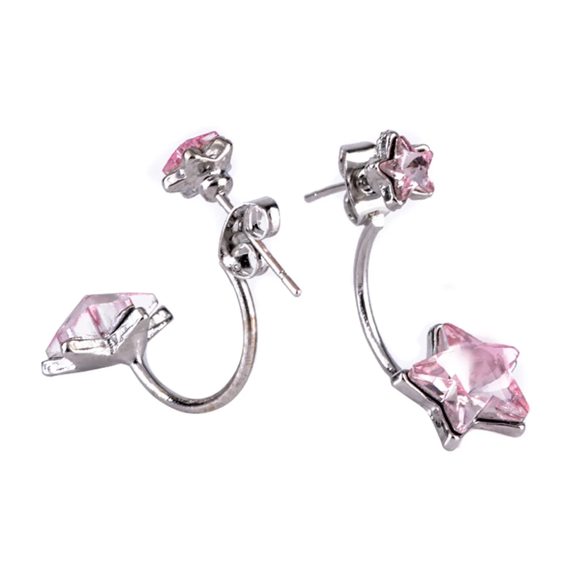 1Pair Elegant Womens Cute Rhinestone Star Ear Stud Earring Jewelry