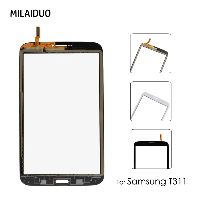 Front Glass Touch Screen Digitizer Black Samsung Galaxy Tab 3 SM-T311 T315 8.0 