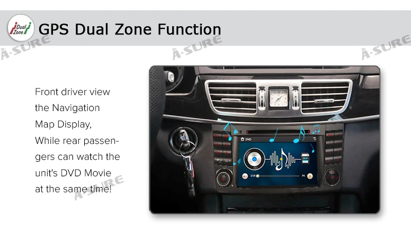 A-Sure 2 Din Авто Радио DVD gps Sat навигация для Mercedes-Benz E/CLS/G класс W211 W219 Bluetooth RDS DAB+ SWC BT CD