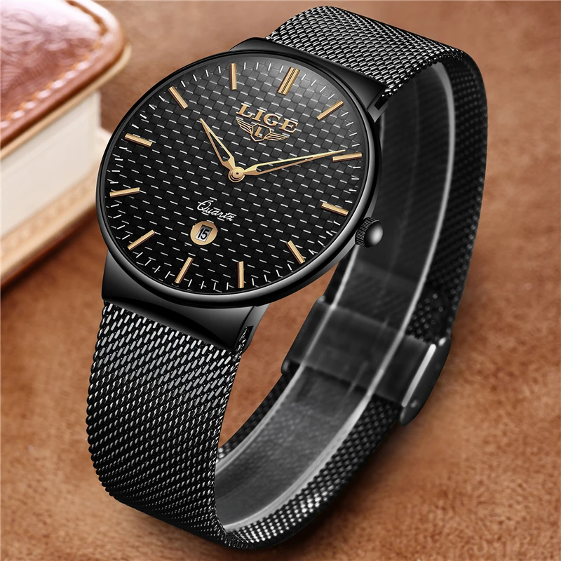 Top Brand Luxury Gold Watch Men Ultra Thin Quartz Waterproof Sport Watch Men's Casual Watches Date Male Clock Relogio Masculino