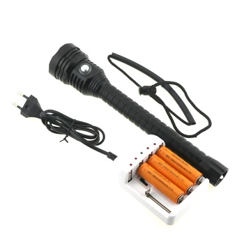 

Underwater 200 Meter Professional Diving Flashlight 10000 Lumens XPH70 LED Diving Torch Powered by Rechargeable 18650 Batteries