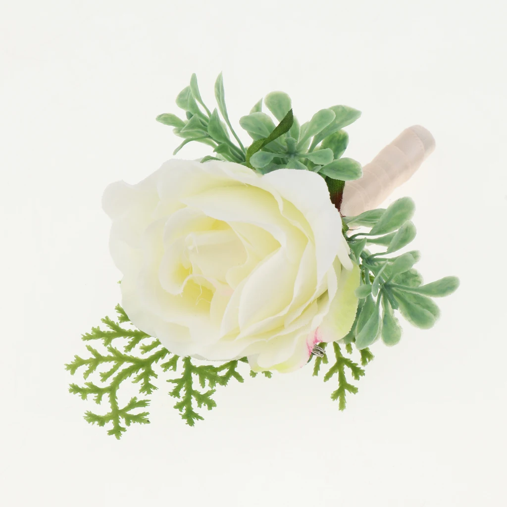 Bridal Bridesmaids Groom Boutonniere Man Buttonholes Wedding Flowers Party Decoration