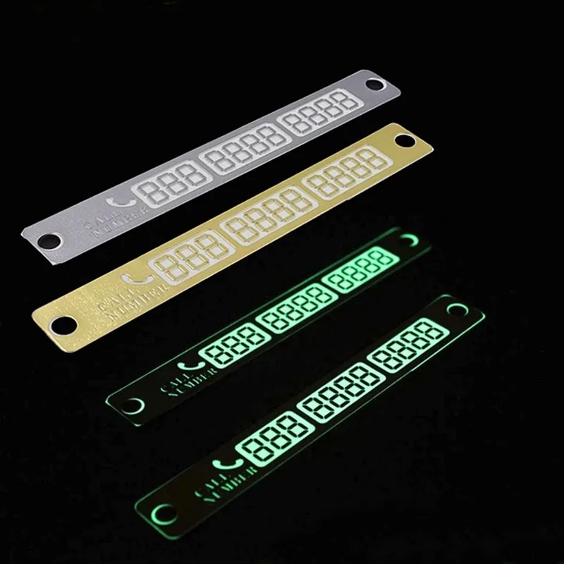 

CARPRIE Temporary Car Parking Card Telephone Number Card Notification Night Light Sucker Plate Car Styling Phone Number Card/0.4