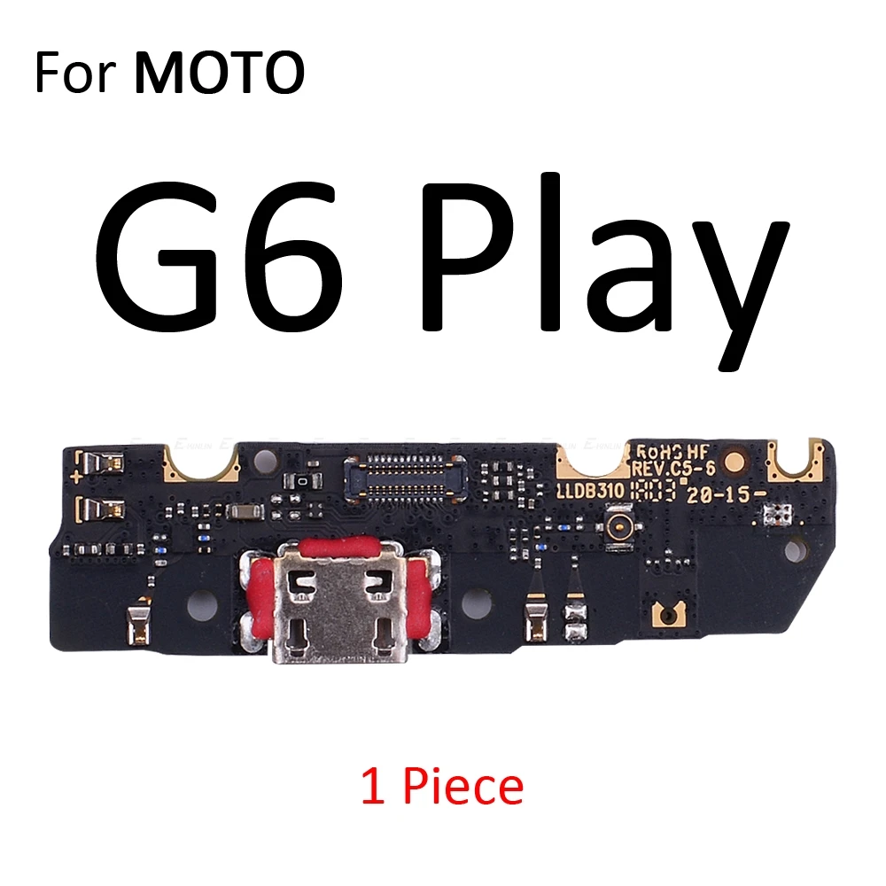 Разъем зарядного порта платы части гибкий кабель с микрофоном микрофон для Motorola Moto P30 Note One power G6 Play G5 E5 Plus - Цвет: For MOTO G6 Play