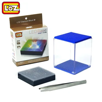 

LOZ Diamond Building Blocks LED Display Base Transparent Display Box Multicolor Compatible With Wisehawk QCF LOZ No Box