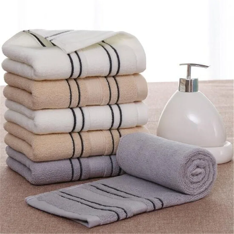 

Clean Hearting 34x75cm 100% Cotton Towels Absorbent Solid Color Soft Comfortable Men Women Bathroom Travel Hand Face Towel Hair