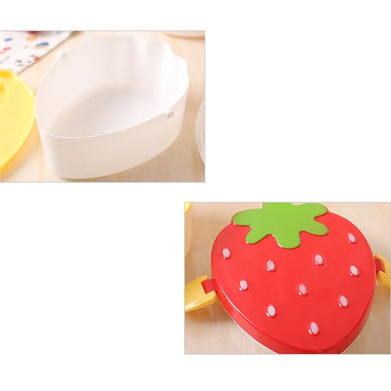 Cute Cartoon Strawberry Lunch Box Food Container Storage Box Portable Kids Student Lunch Box Bento Box Container new #25j16 (11)