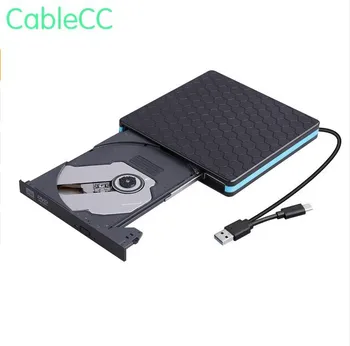 

2pcs/External CD DVD Drive Burner Player to USB 3.0 Type-C Portable Slim DVD/CD Rom RW Rewriter/Writer/Reader Free shipping