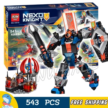 

543pcs Knights The Black Knight Mech Saber Robots 10519 Figure Building Gifts sets Blocks Children Nexus Compatible With Lago