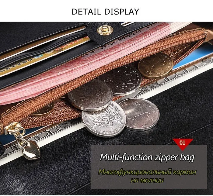 Fashion Genuine Leather Wallet Women Luxury Alligator Design Gold Leather Female Purse Clutch Bag Lady Wallets Long Wallet