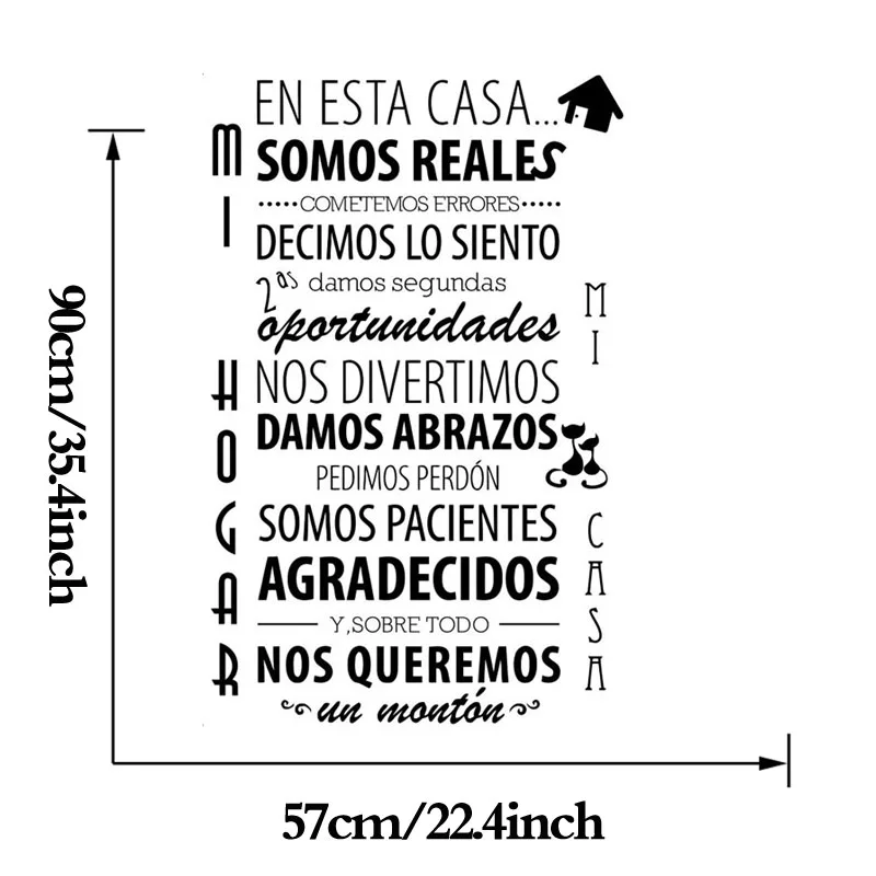 New-Design-Home-Decor-Vinyl-Wall-Sticker-Quotes-Art-Murals-Spanish-Decal-For-Living-Room-Door (2)