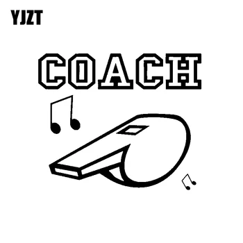 

YJZT 15CM*12.5CM Creative COACH WHISTLER Vinyl Car Sticker Decal Black Silver Decoration C11-1414