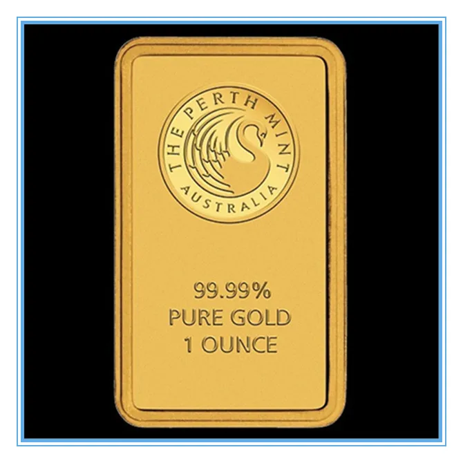 

Wholesale 50 PCS/lot DHL Free shipping 1 oz Perth Mint Gold Bar (Non-magnetic)