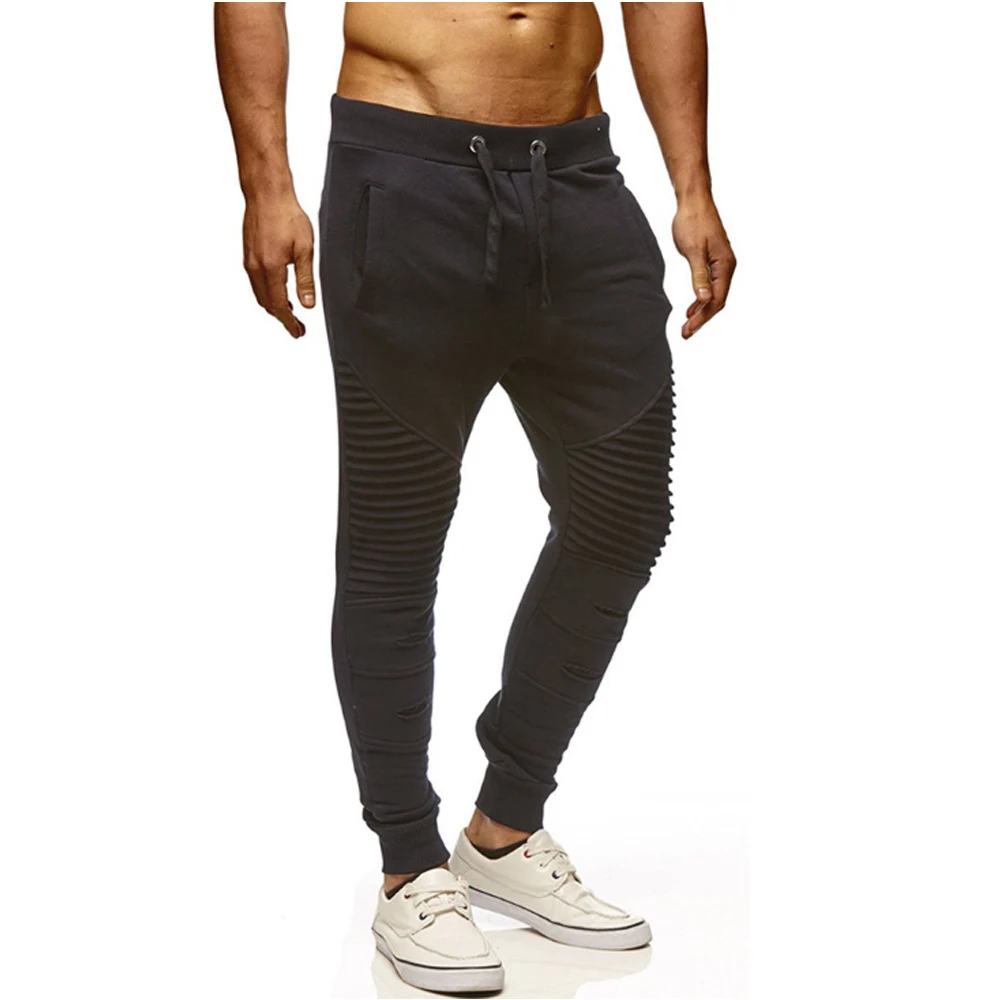

New Brand Men Pants Hip Hop Harem Joggers Pants Male Trousers Casual Mens Joggers Solid Pleated Pants Sweatpants Size 3XL
