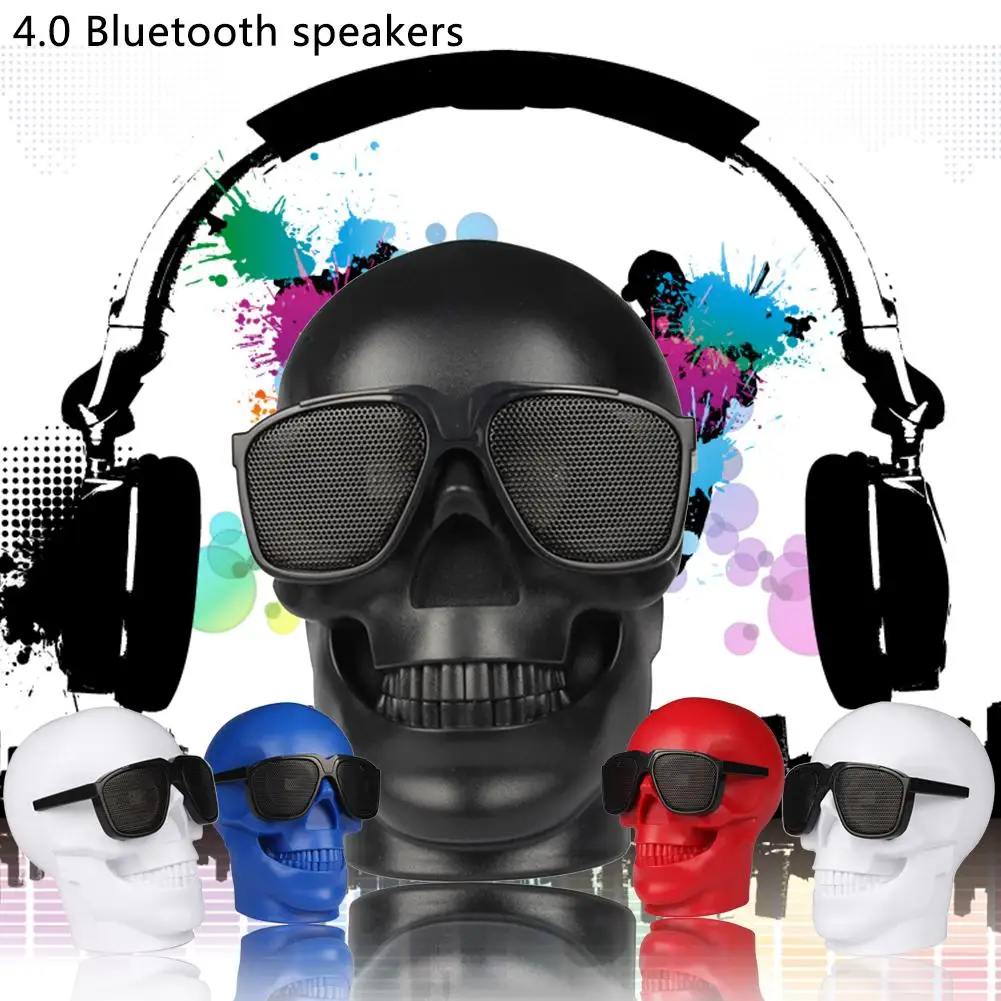 

Skeleton Skull Wireless Bluetooth Speaker 15W FM Radio Stereo NFC Column Subwoofer Speakers Portables Super Heavy Bass TF Card