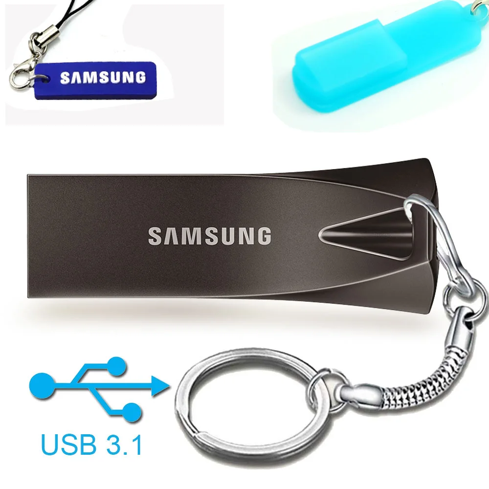 Новинка, флеш-диск SAMSUNG, 32 ГБ, 64 ГБ, 128 ГБ, USB 3,1, металлический флеш-накопитель, миниатюрная флеш-карта памяти DIY, usb диск на ключ