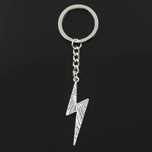 Moda fulmination lightning 50x14mm pingente 30mm chaveiro chaveiro prata prata cor masculino carro presente dropshipping