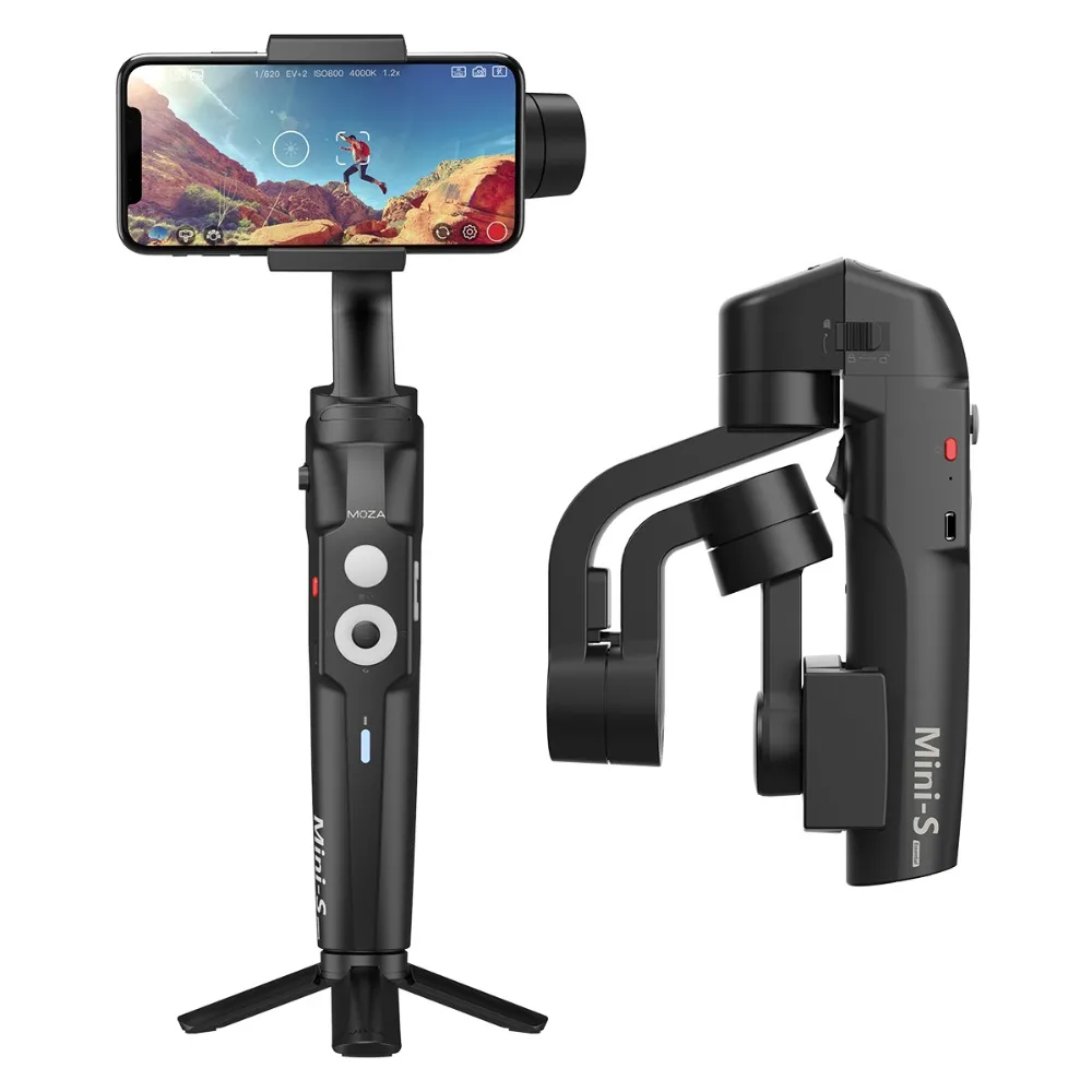 

MOZA Mini-S 3-Axis Smartphone Foldable Gimbal Stabilizer Vertical Object Tracking Vlog Stabilizer for iPhone X Smartphone GoPro