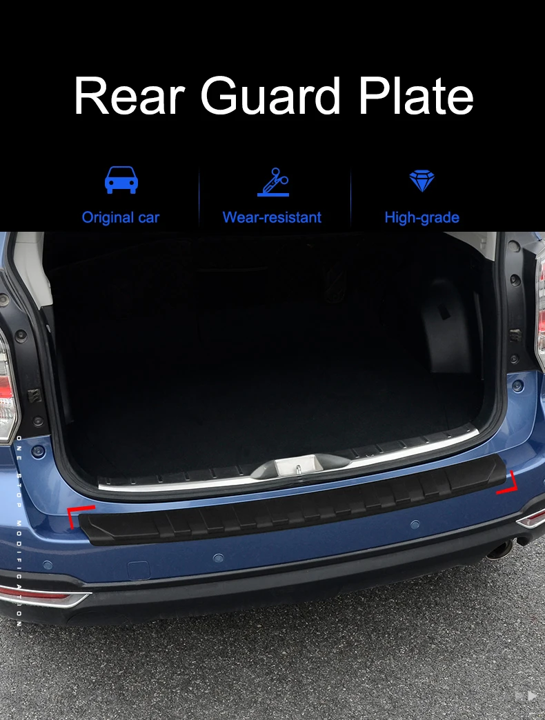 QHCP накладка багажника из смолы, защитная пластина заднего бампера, задние полосы, крышка для Subaru Forester XV Outback 2013-, автомобильный стиль