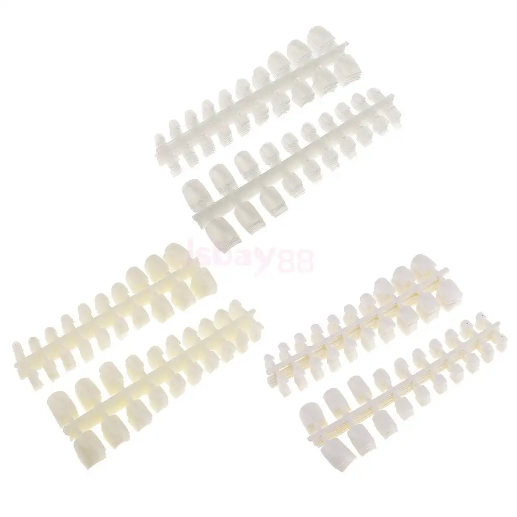 

500Pcs/Set Solid Fake False Toe Nails Art Tips Set for 3D Nail DIY Design
