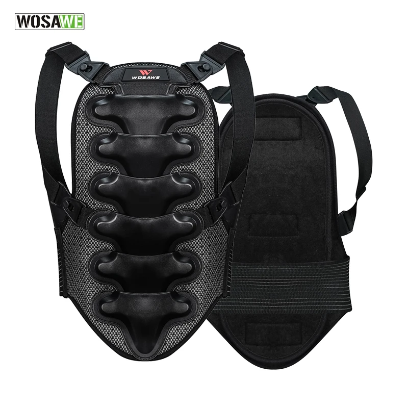 

WOSAWE Cycling Safety Vest Double Protection Pad MTB Mountain Bike Motorcycle Body Protective Back Support Cycling Gilet