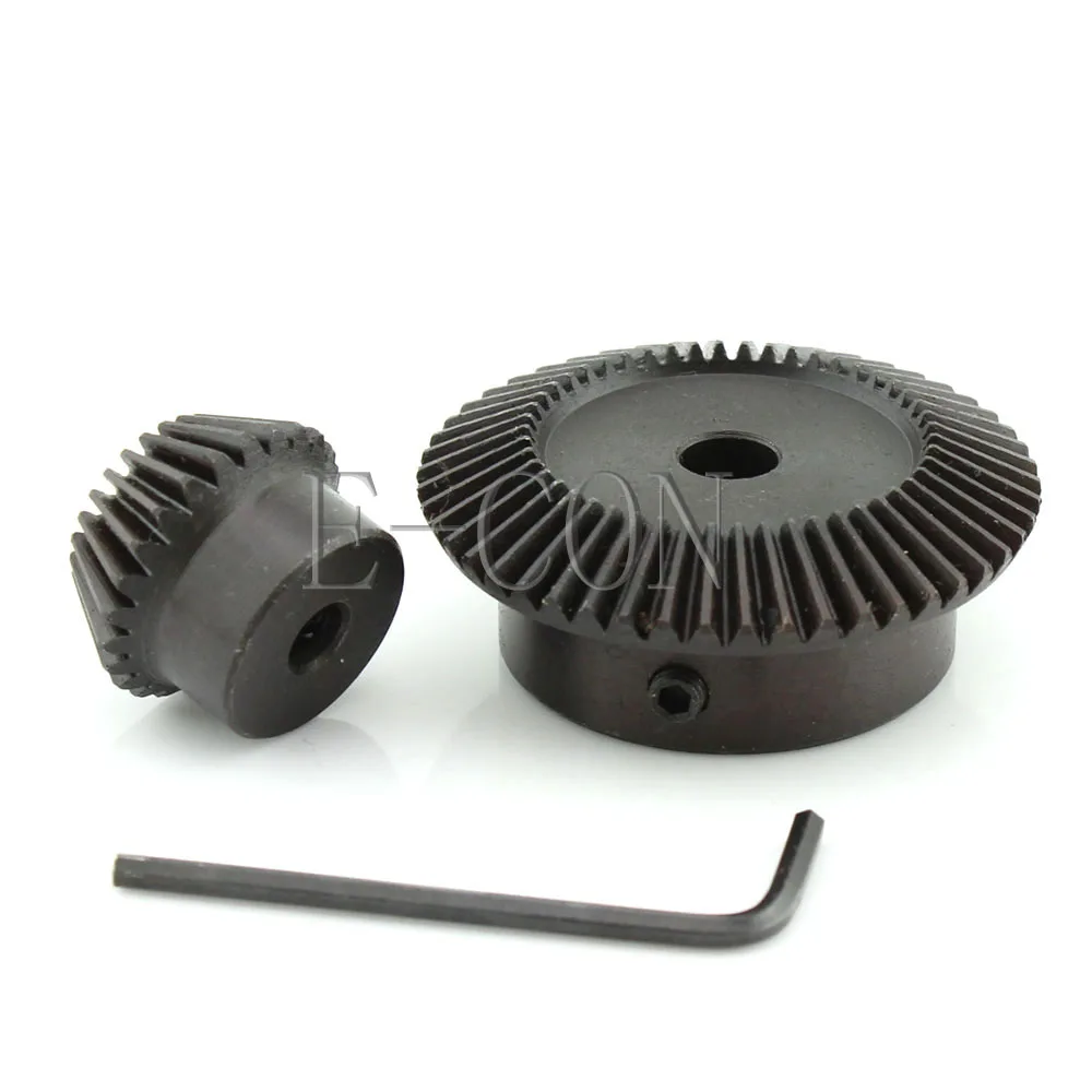 

2pcs 1M 50T 25T Metal Umbrella Tooth Bevel Gear 90 Angle Set Kit Ratio 2:1