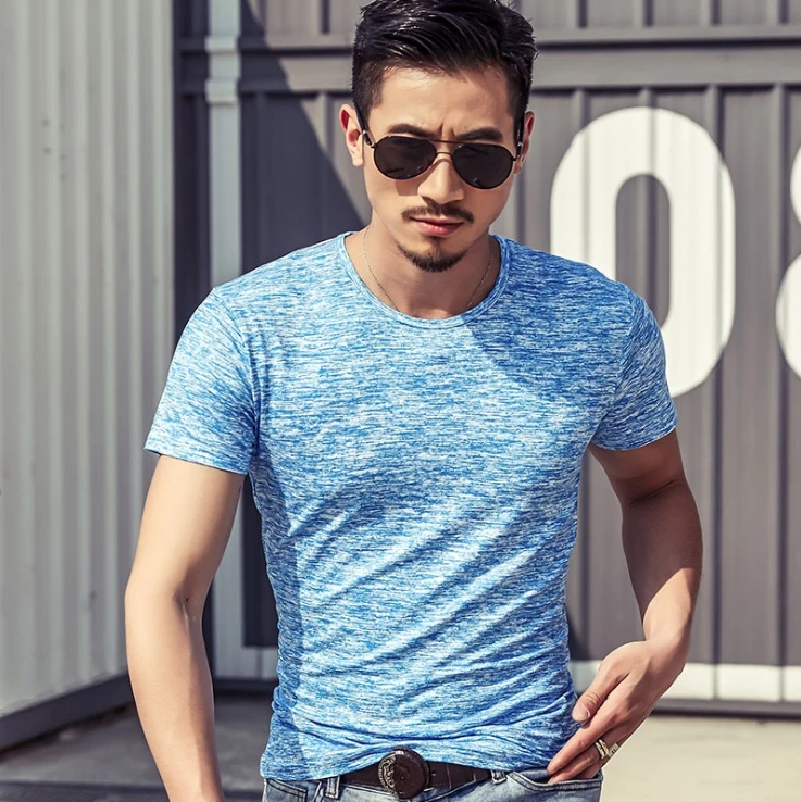 

2018 NEW Trendy T-shirt Men's Summer Cotton Men T shirt Casual Short Sleeve O-neck Fashion T-shirt Man L-3XL 6 Colors F1