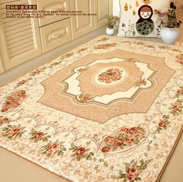 Брендовые европейские коврики в деревенском стиле, элегантные средиземноморские розы ковер для спальни, современные роскошные большие ковры