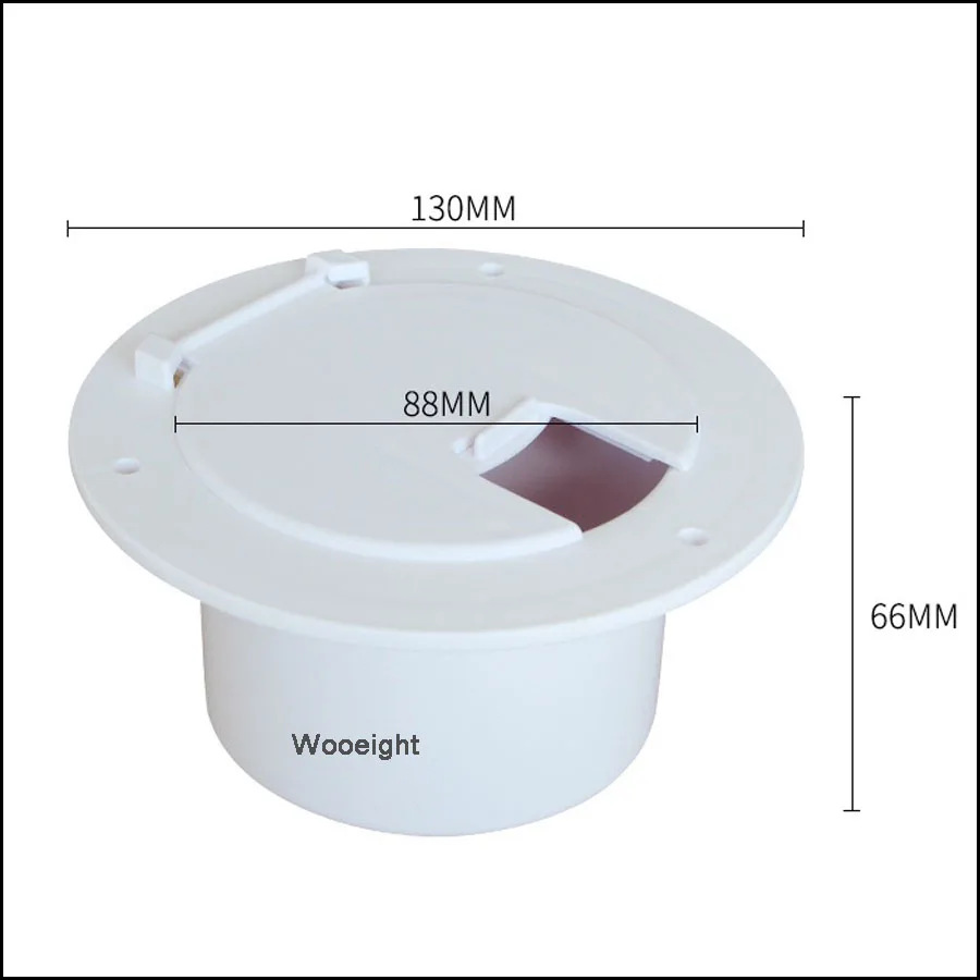 Wooeight Plastic PP RV Wire Lock Box Round Wire Compartment Cover Junction Box For Boat Marine Port Camping Trailer protection (2)