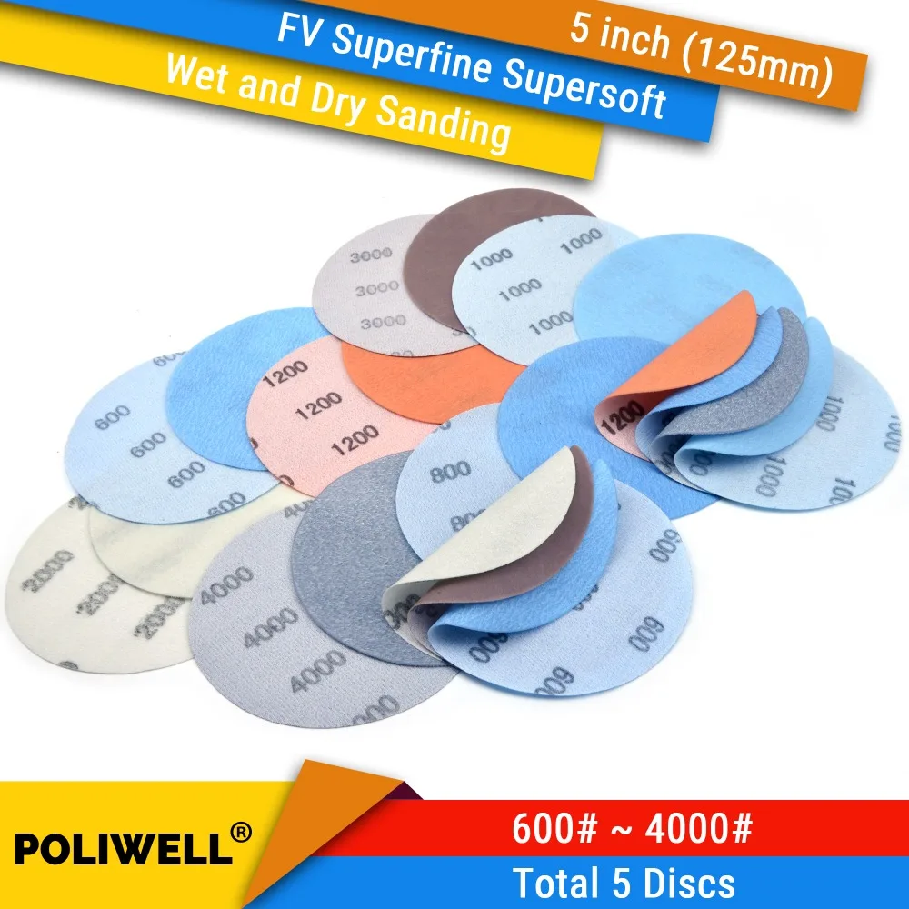 10 Dry Film Sanding Discs 6 Inch 600 Grit High Performance Hook And Loop Wet