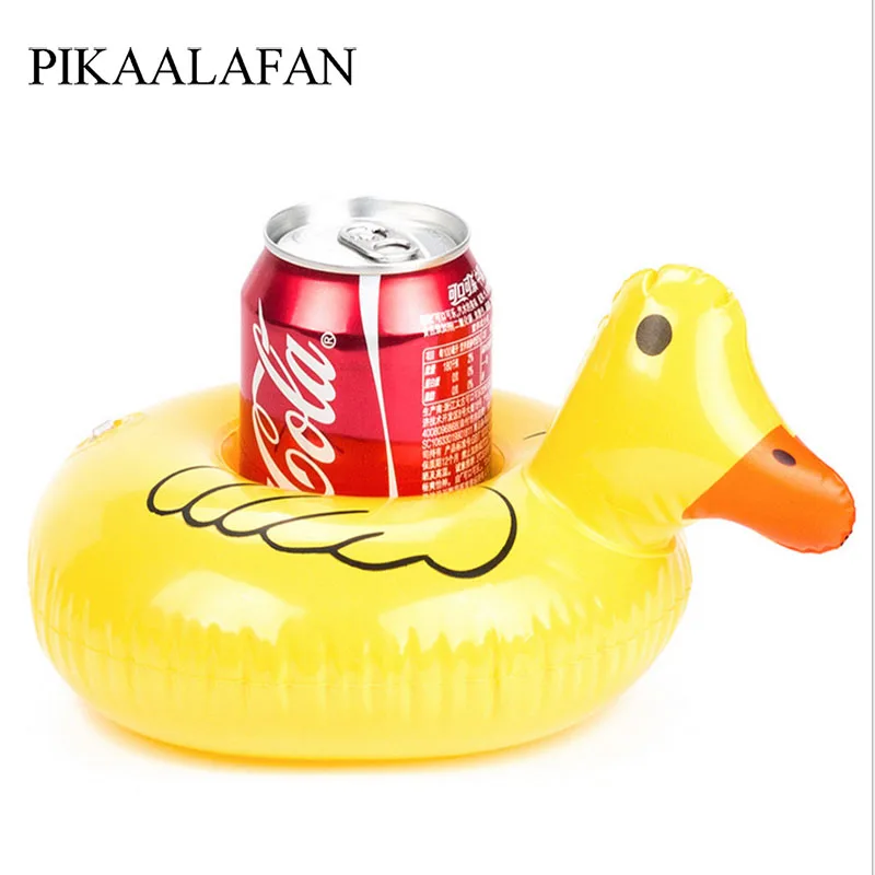 

PIKAALAFAN Yellow Duck Inflatable Cup Holder Pool Party Drink Floats Inflatable Coasters Float Drink Cup Holder Water Toys