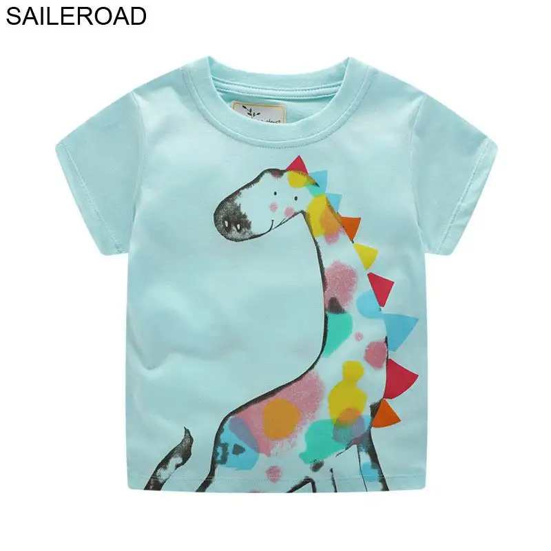 SAILEROAD 4Years Girls Футболки для детей Верхняя одежда Летняя детская одежда мультфильм Детские футболки для мальчиков - Цвет: 6304 same picture