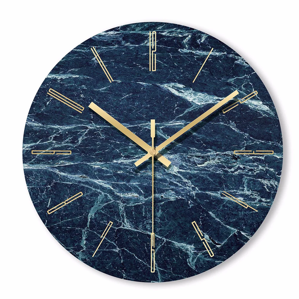 Günstig 1 stücke Nordic Minimalistischen Marmor Wanduhr Kunst Uhr Ornament Restaurant Cafe Shop Kreis Wanduhr Modern Design Home Decor