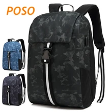 POSO бренд камуфляж рюкзак сумка для ноутбука 15, 15,", Чехол для Macbook 15,4", Compute 14,1, Прямая PS05