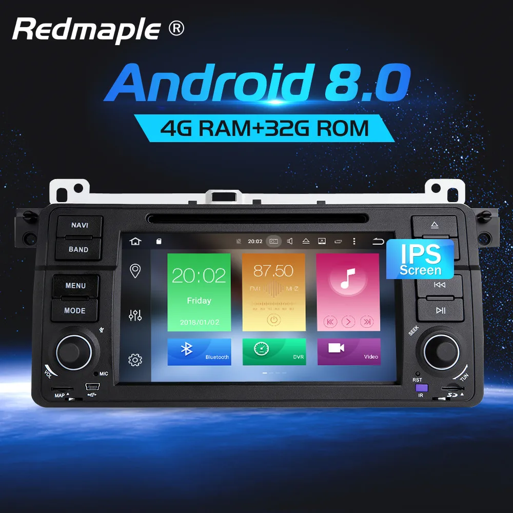 

4G RAM Android 8.0 Car Video GPS Multimedia Player For BMW/E46/M3/Rover/3 Series Auto Audio DVD Radio Navigation Stereo