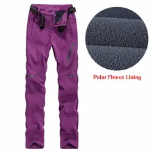 Женские походные брюки мягкие брюки для активного отдыха леди флисовая подкладка сохраняет тепло зимние альпинистские треккинговые брюки для кемпинга женские