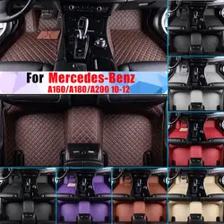 Водонепроницаемые автомобильные коврики для Mercedes-Benz A160/A180/A200 10-12 всесезонный автомобильный коврик из искусственной кожи, полностью