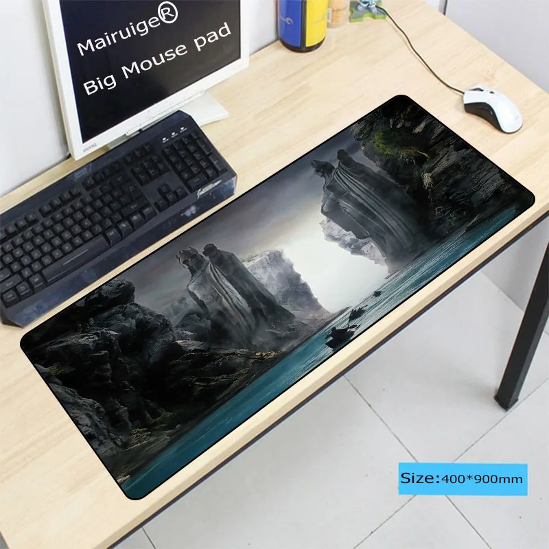 

Mairuige Lord of the Rings Large Gaming Mouse Pad Lock Edge Mousepad Speed/Control Mouse Mat For Anime CS GO LOL Dota 11 Size